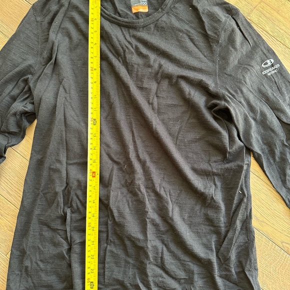 Black Icebreaker Men’s Black Long Sleeve Top - Picture 14 of 14
